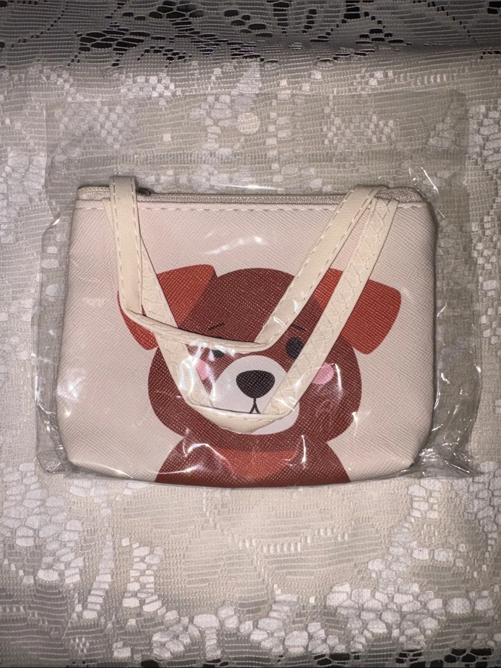 Kids Animal Zip Wallet - Purple Bear, Blue Hedgehog, Cream Puppy